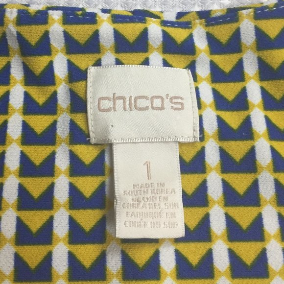 Chico's 1 top handkerchief hem 3/4 bell sleeve - Picture 10 of 14